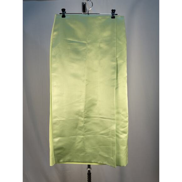 Tory Burch 'Satin' Green Wrap Skirt Size 10 - NWT - Picture 2 of 4
